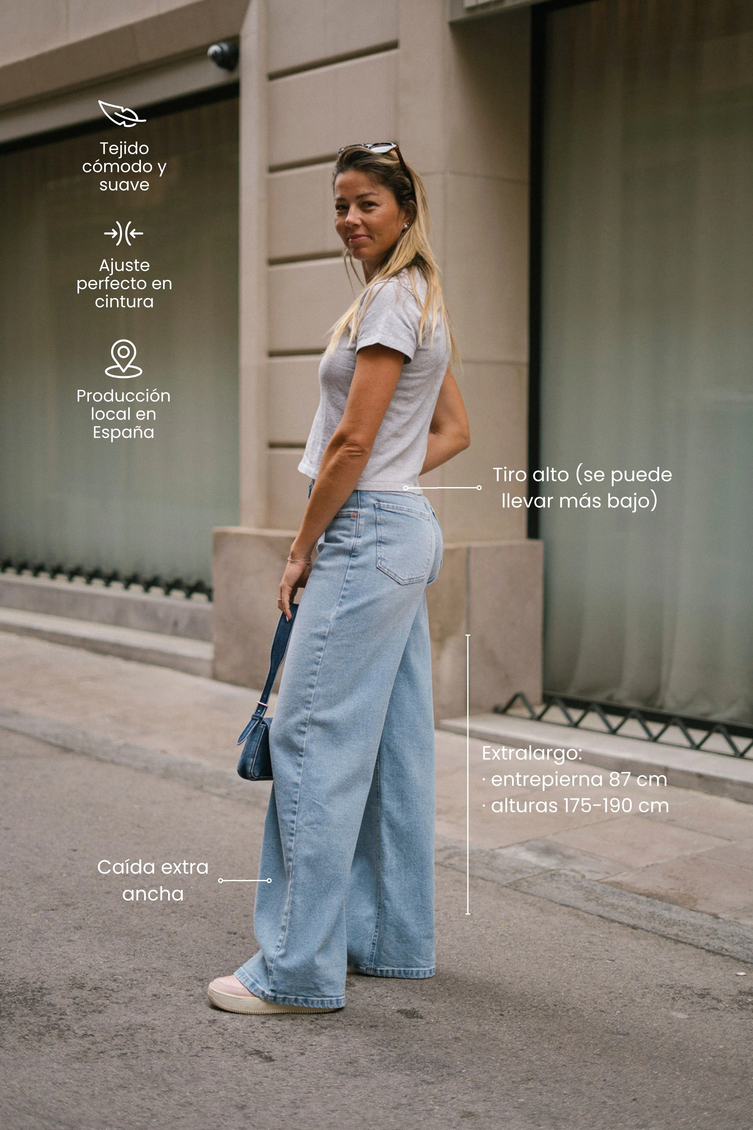 BAGGY TALL HIGH RISE - LIGHT BLUE - Image 2