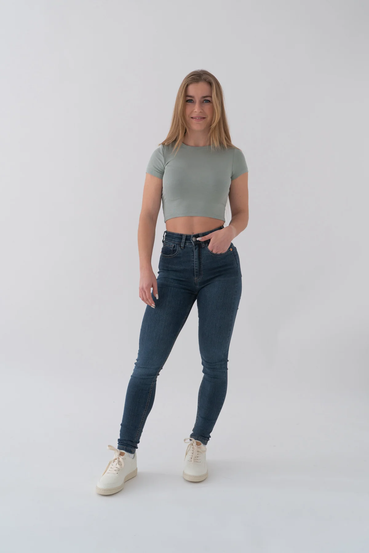 SKINNY HIGH RISE - DARK BLUE - Image 4