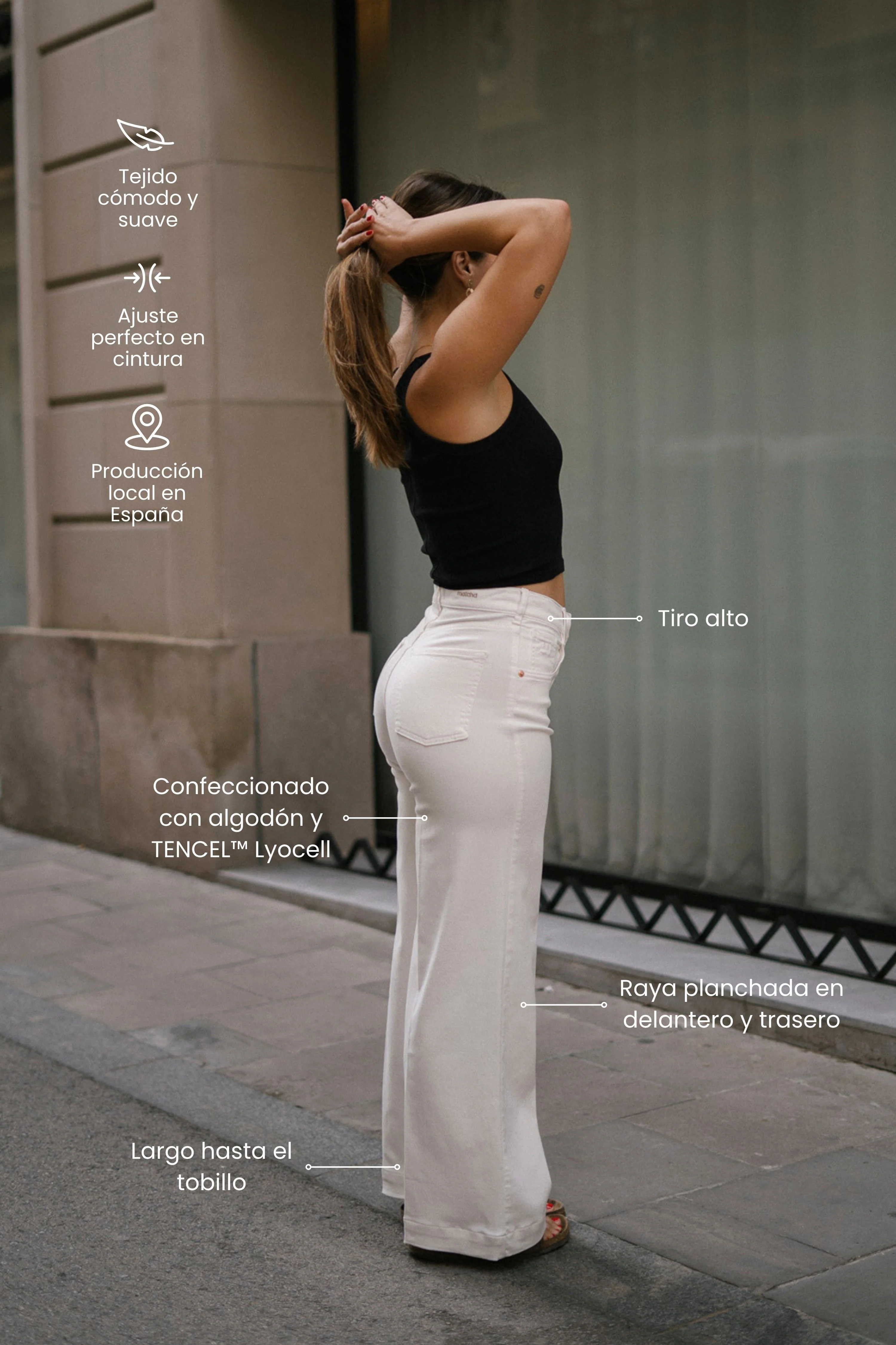 CULOTTE HIGH RISE - ECRU - Image 2