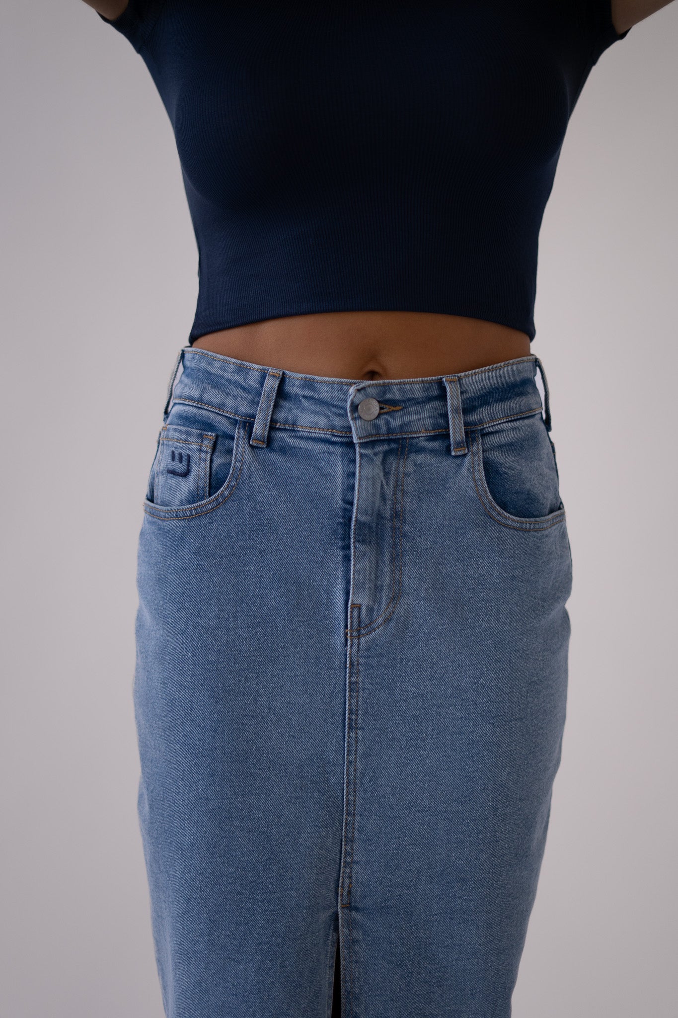LONG SKIRT - LIGHT BLUE - Image 7