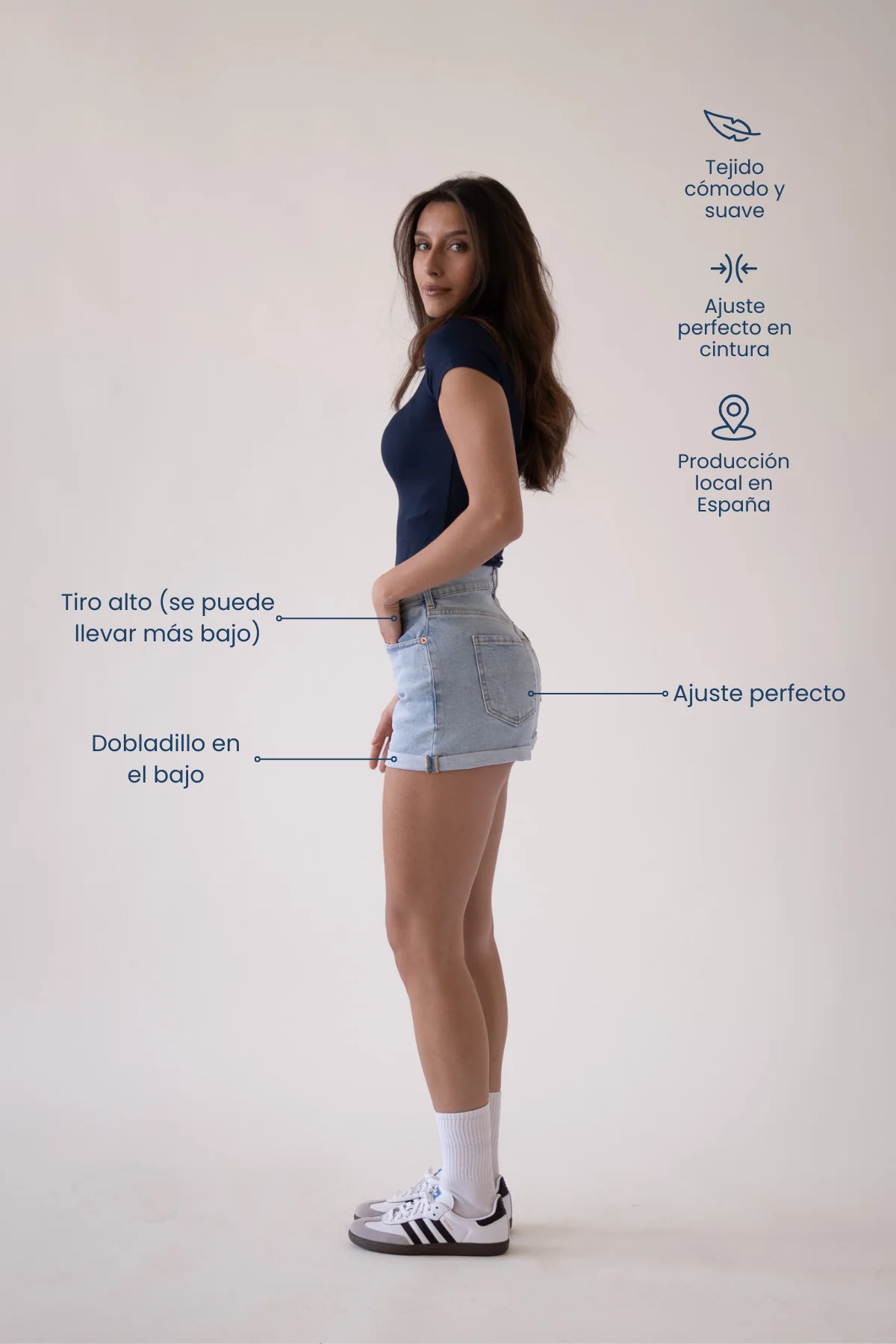 SHORTS ROLL UP - LIGHT BLUE - Image 2